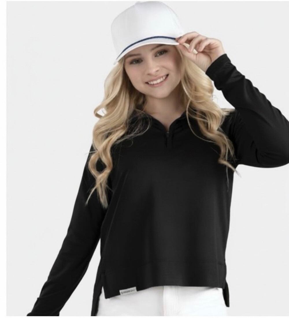 Women's Eco Revive Ventura Soft Knit Quarter-Zip Pullover Black Size XS NWT